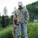 Youth Sherpa Full Zip Jacket Alpine Camo, Burlebo - action photo