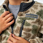 Youth Sherpa Full Zip Jacket Alpine Camo, Burlebo - detail view