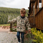 Youth Sherpa Full Zip Jacket Alpine Camo, Burlebo - lifestyle photo