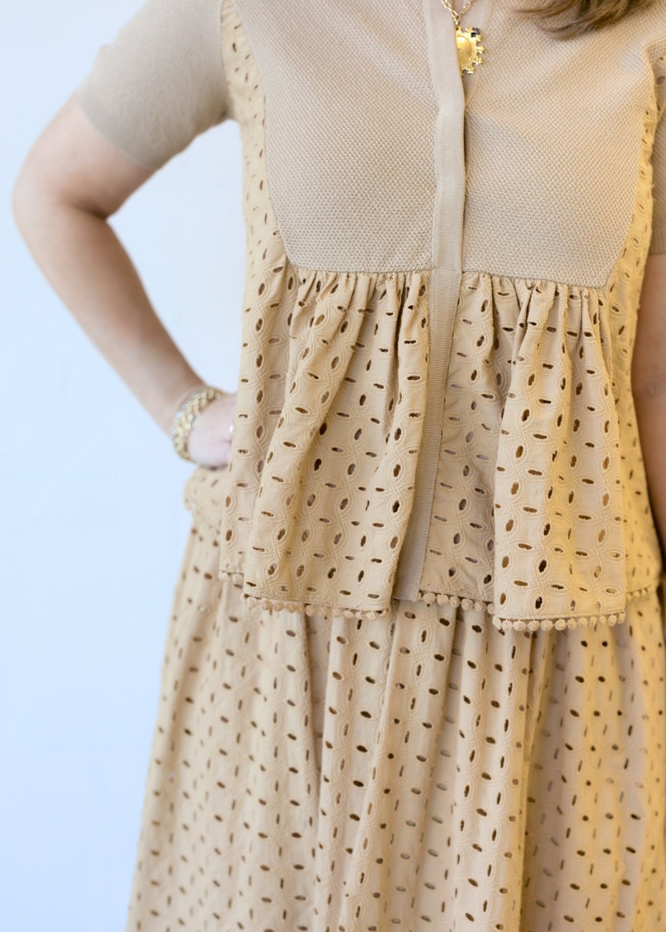 Butterscotch Eyelet Blouse - Chatsworth Boutique