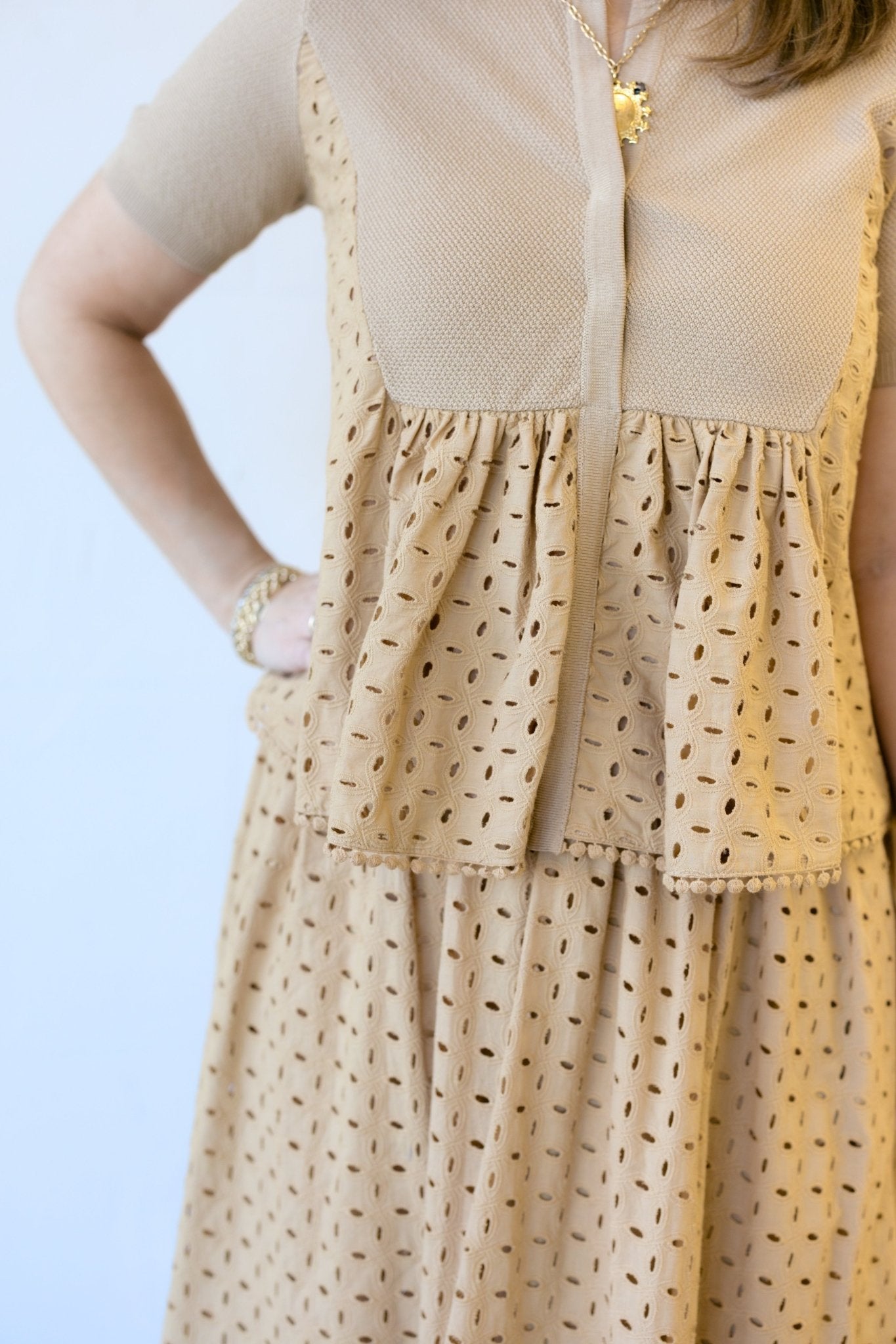 Butterscotch Eyelet Blouse - Chatsworth Boutique
