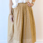 Butterscotch Eyelet Skirt - Chatsworth Boutique