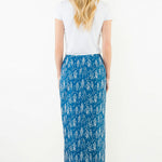 Front view of the Button Detail Fish Skirt by THML, showing the side slit and button detail, from Chatsworth Boutique.