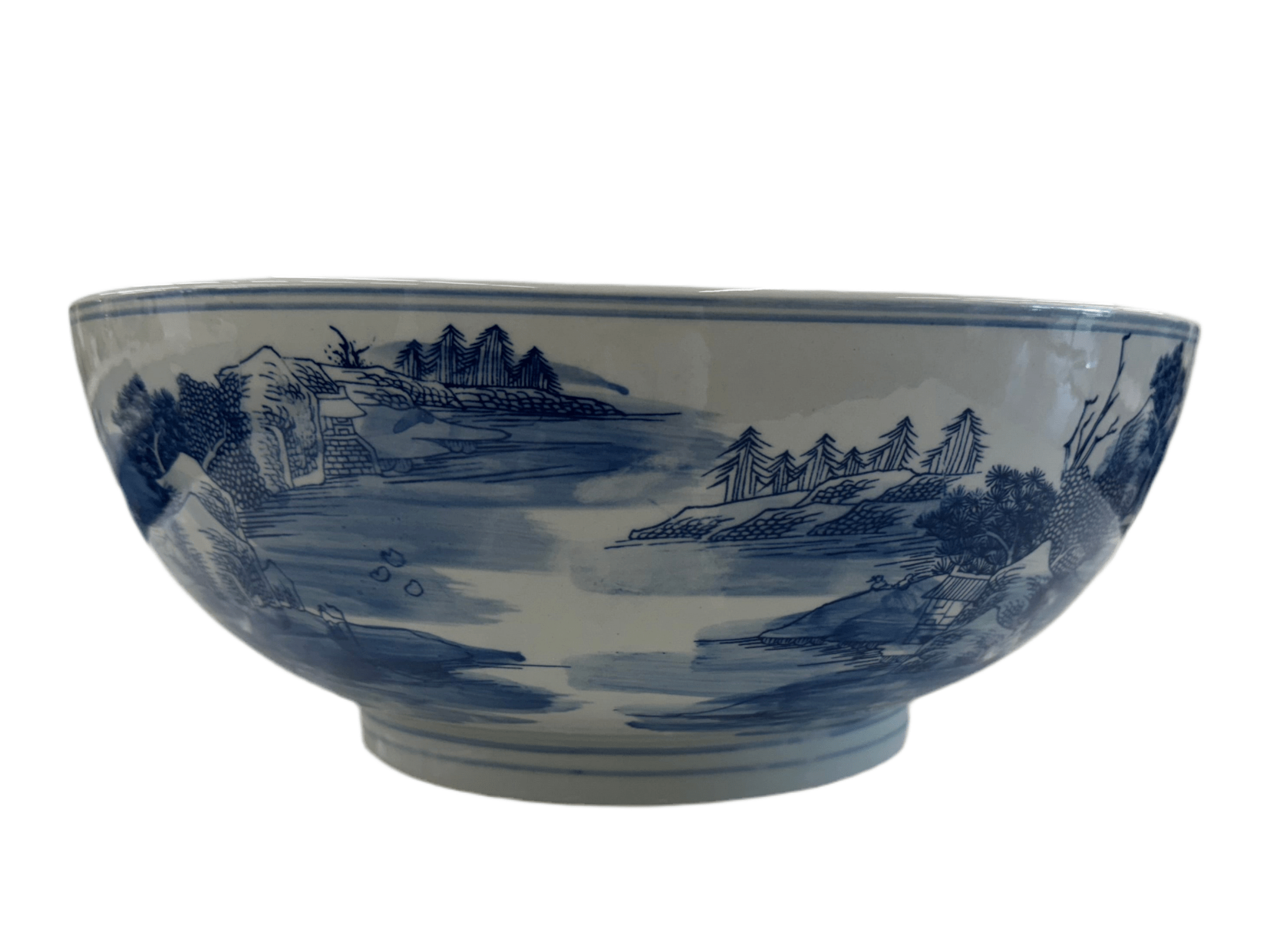 B&W 14" Bowl Landscape - Chatsworth Boutique