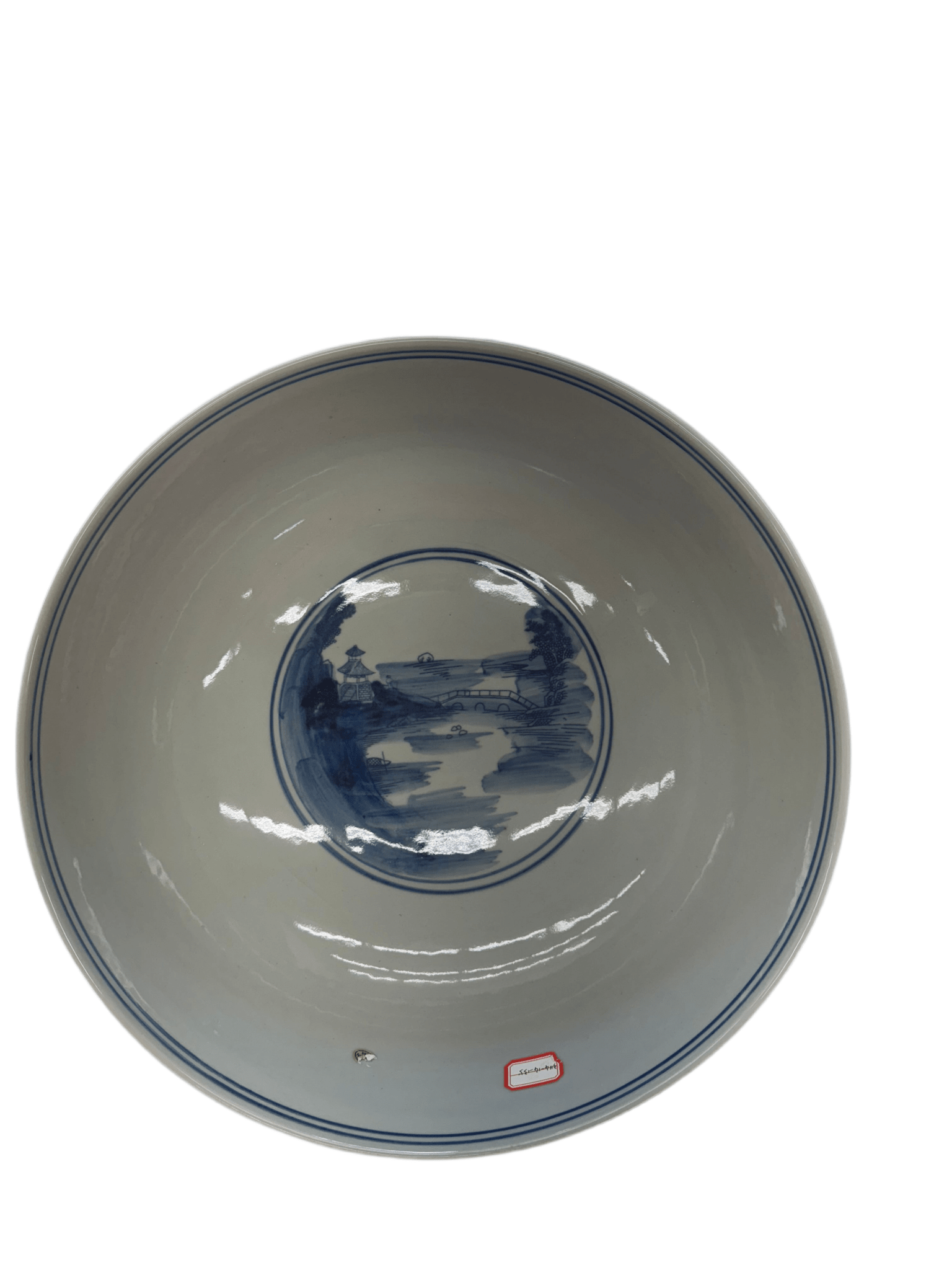 B&W 14" Bowl Landscape - Chatsworth Boutique