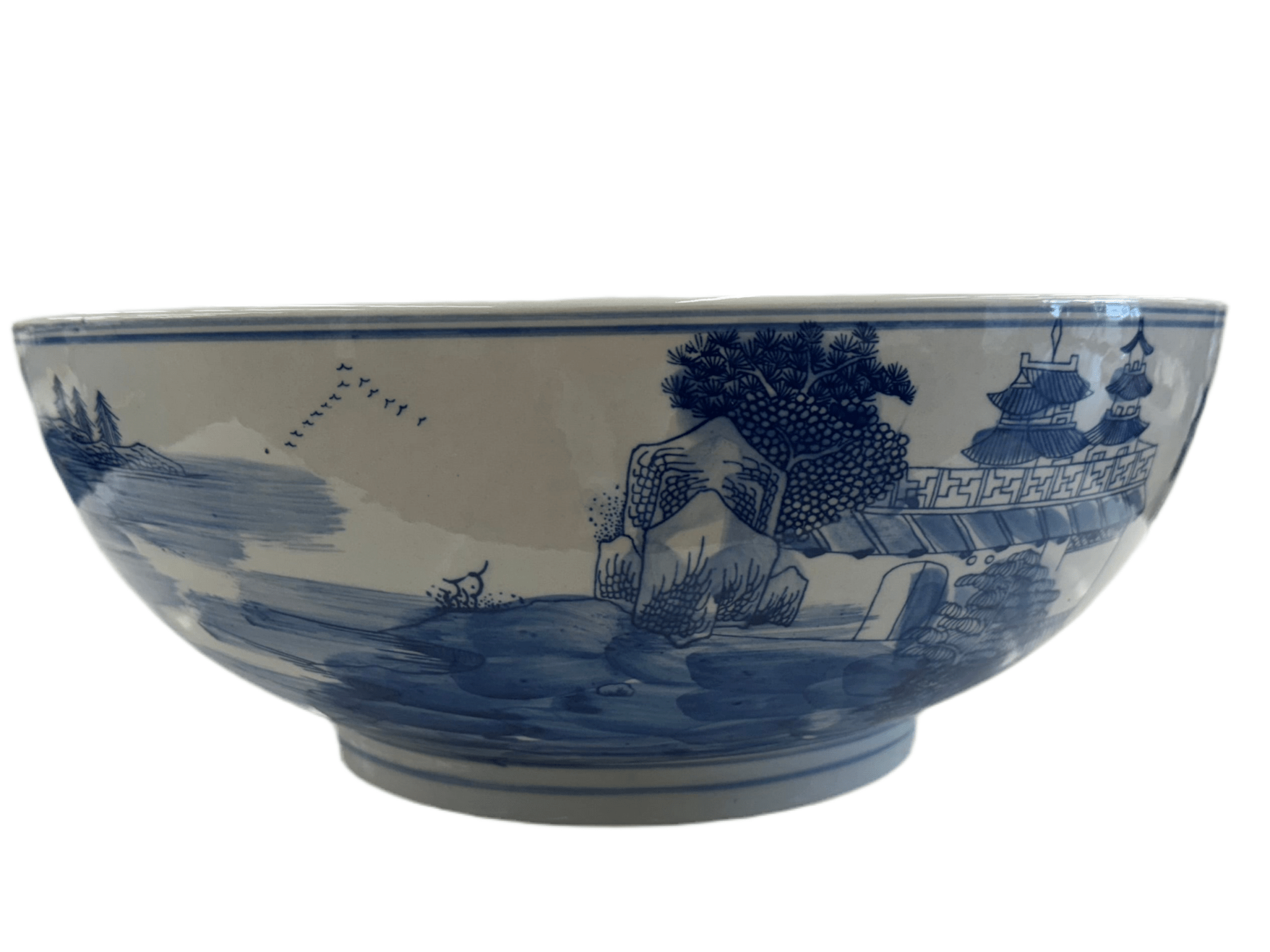 B&W 14" Bowl Landscape - Chatsworth Boutique