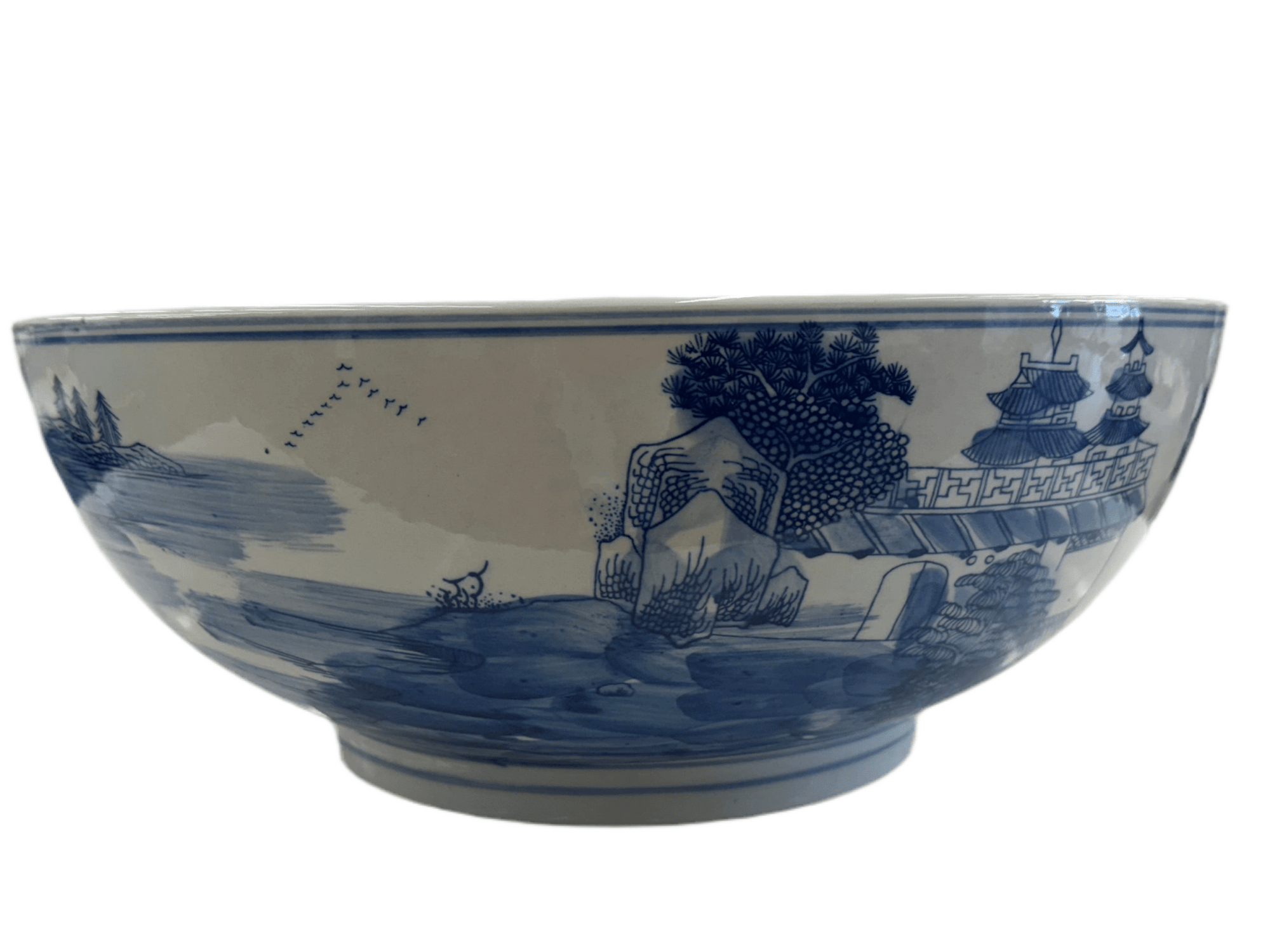 B&W 14" Bowl Landscape - Chatsworth Boutique