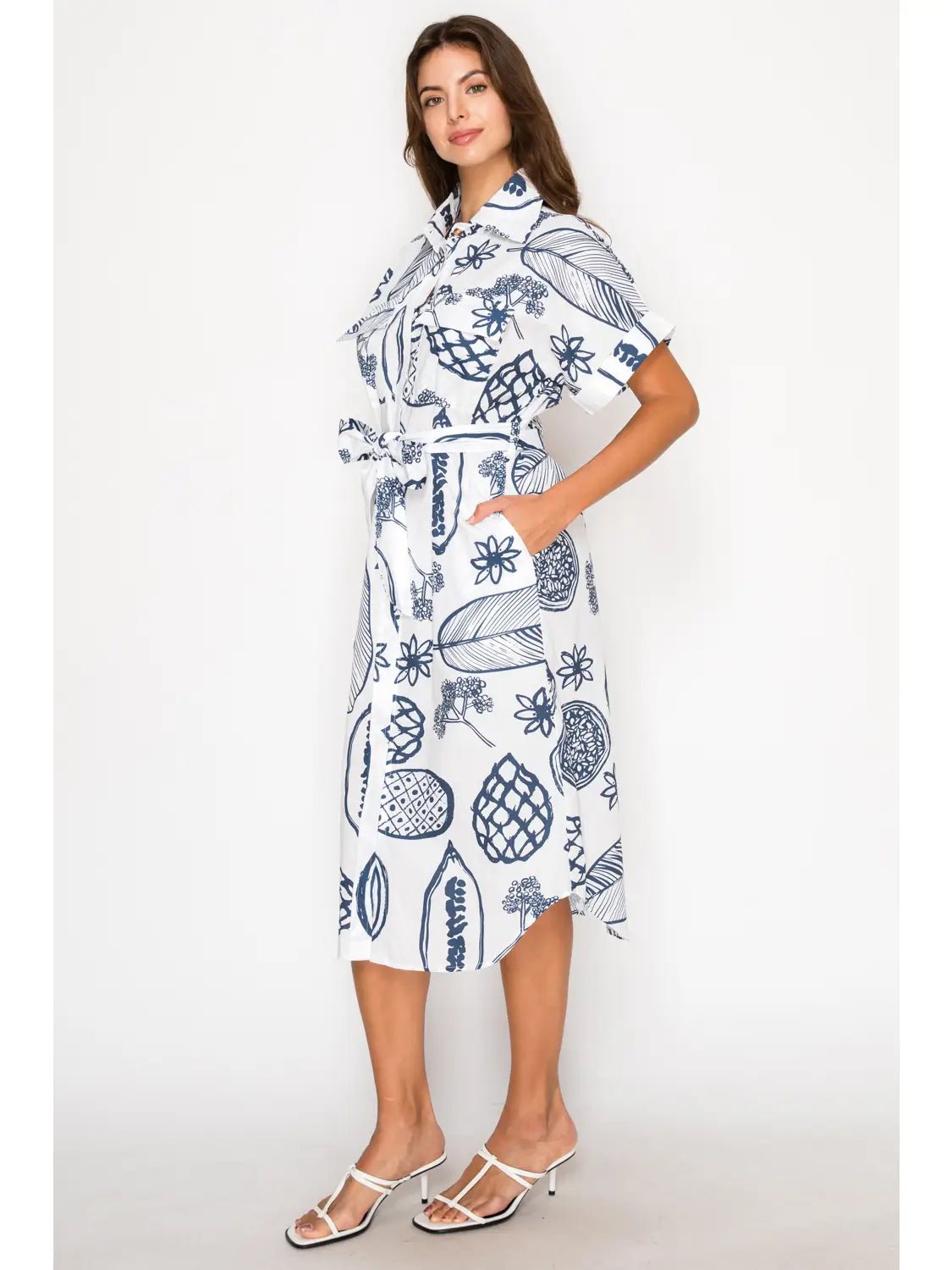 B&amp;W Shirt Dress - Chatsworth Boutique