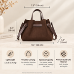 Suede Mini Trapeze Bag with Crossbody Strap, view 9