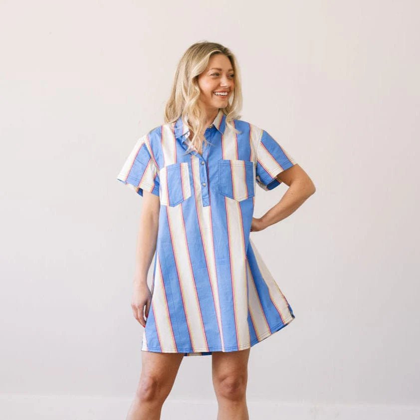 Cabana Stripe Mini Dress - Chatsworth Boutique