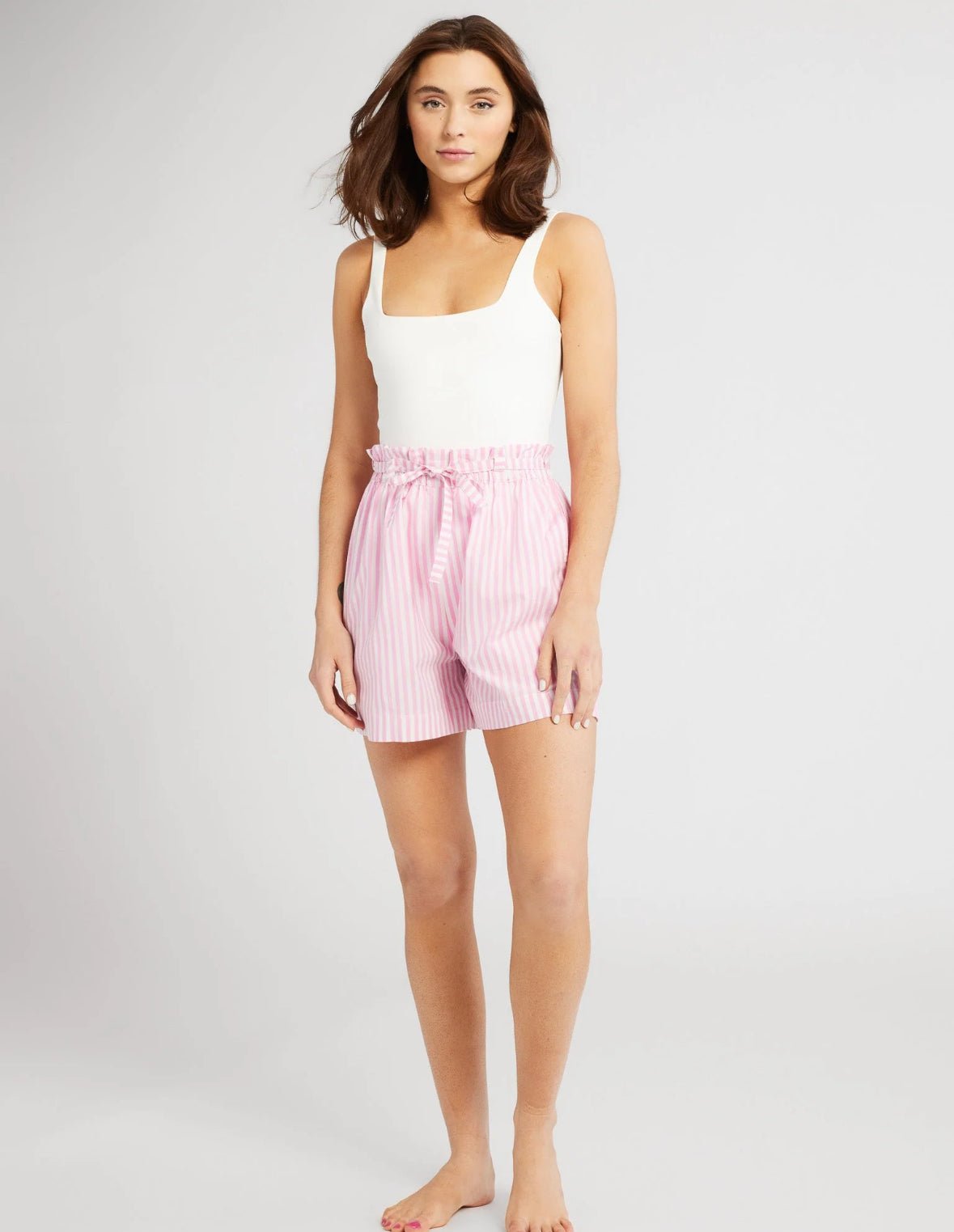 Cary Bubblegum Stripe Short - Chatsworth Boutique