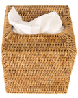 Rattan Column Tissue Box Cover
