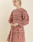 Ruffle Smocked Mini Dress
