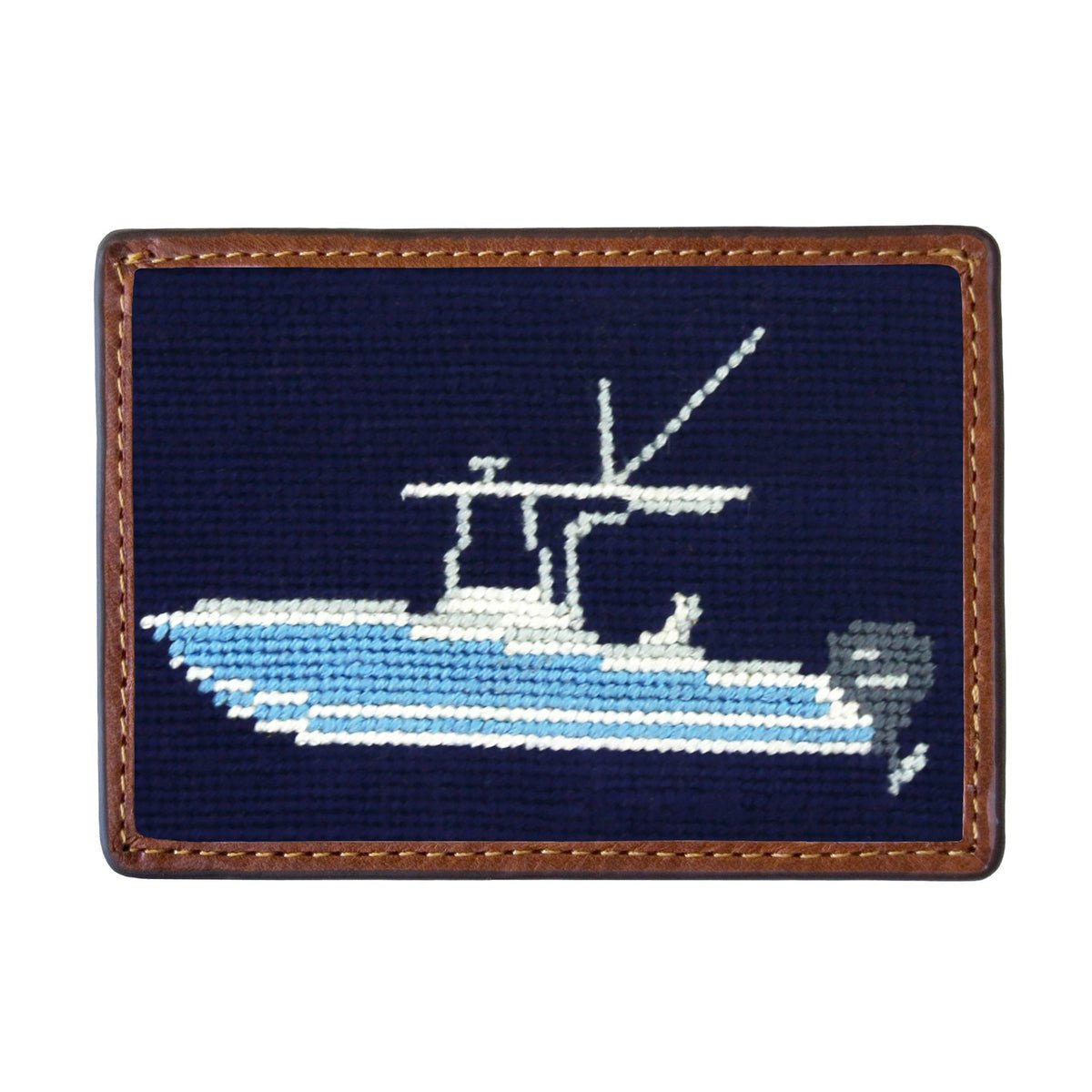 charter boat Embroidered Card Wallet - Chatsworth Boutique