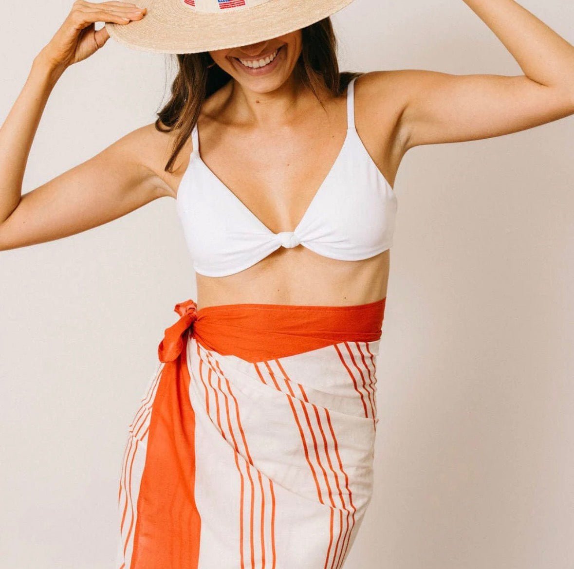 Cherry Pinstripe Sarong - Chatsworth Boutique