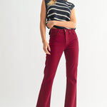 Cherry Red Cropped Bootcut - Chatsworth Boutique