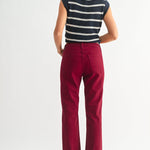 Cherry Red Cropped Bootcut - Chatsworth Boutique
