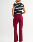 Cherry Red Cropped Bootcut - Chatsworth Boutique