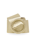 Circle Buckle Leather Belt - Chatsworth Boutique
