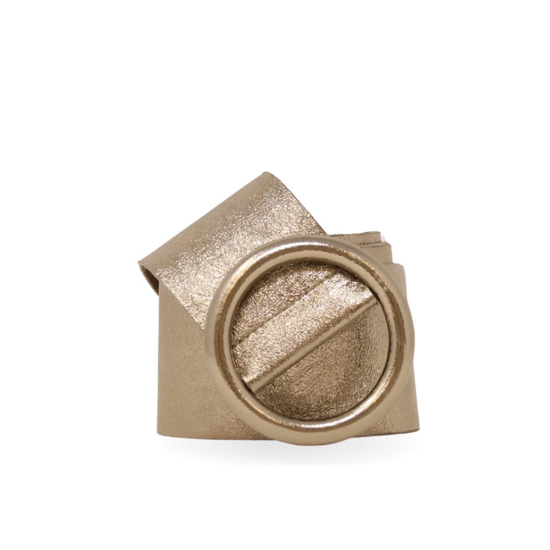 Circle Buckle Leather Belt - Chatsworth Boutique