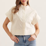 Classic Mock Neck Blouse - Chatsworth Boutique
