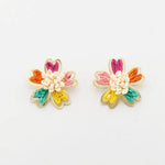 Colorful Floral Stud  - Chatsworth Boutique