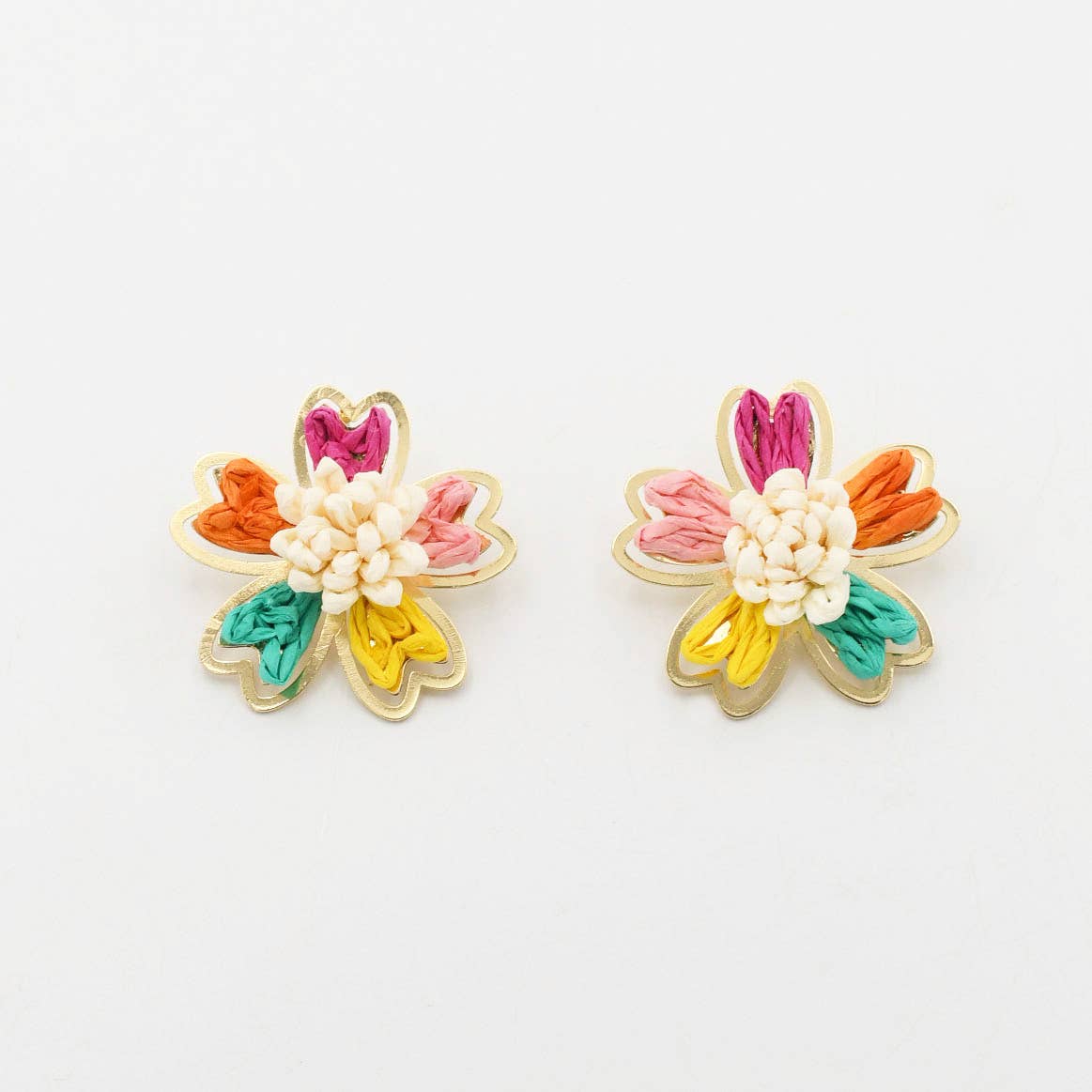 Colorful Floral Stud  - Chatsworth Boutique