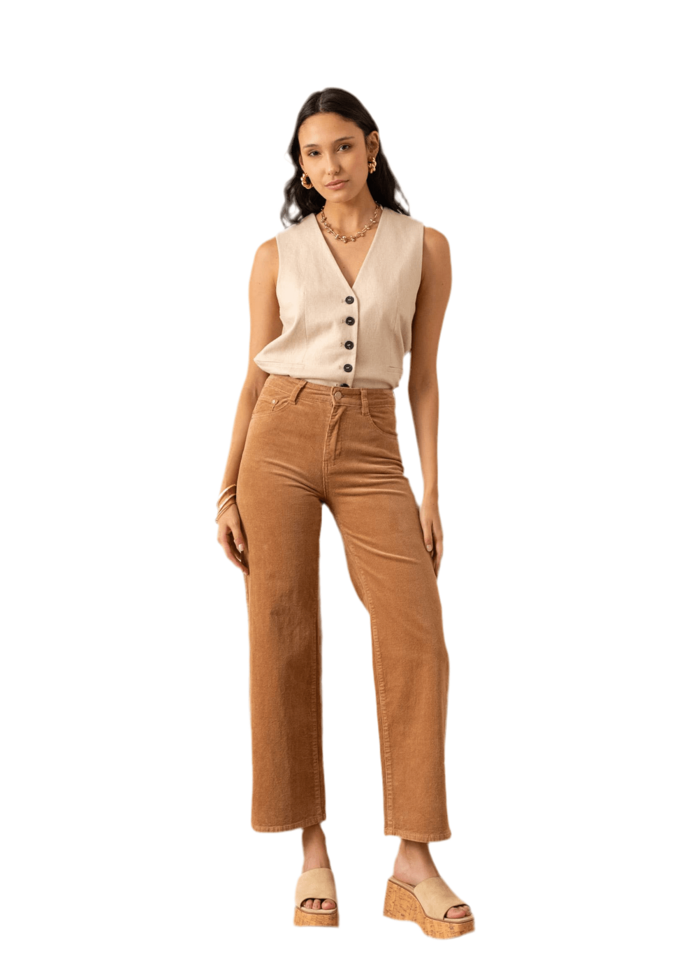 Corduroy Wide Leg Crop - Chatsworth Boutique