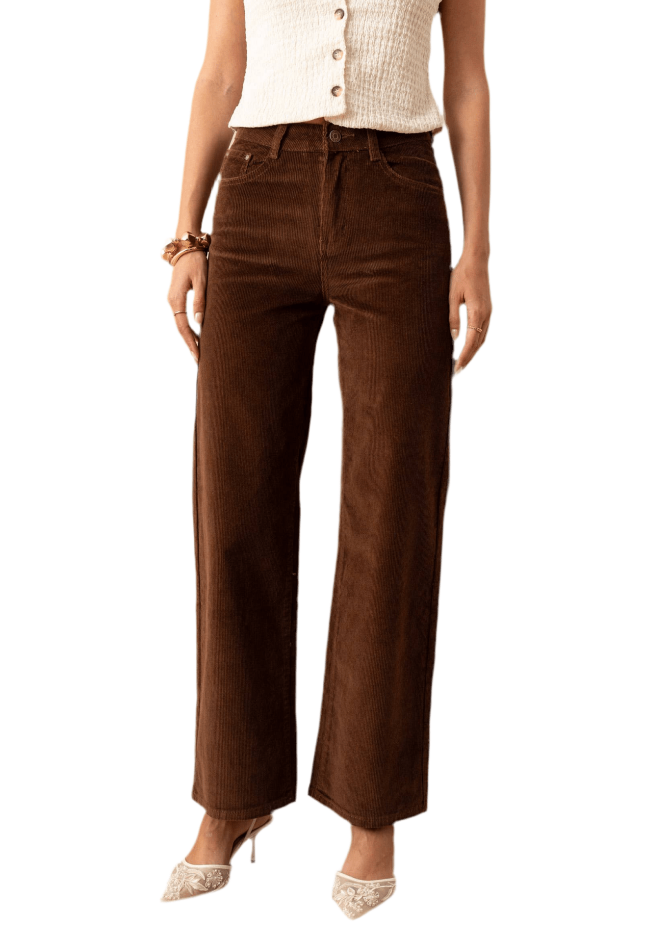 Corduroy Wide Leg Crop - Chatsworth Boutique