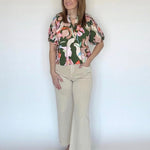 Cream Wide Leg Crop - Chatsworth Boutique