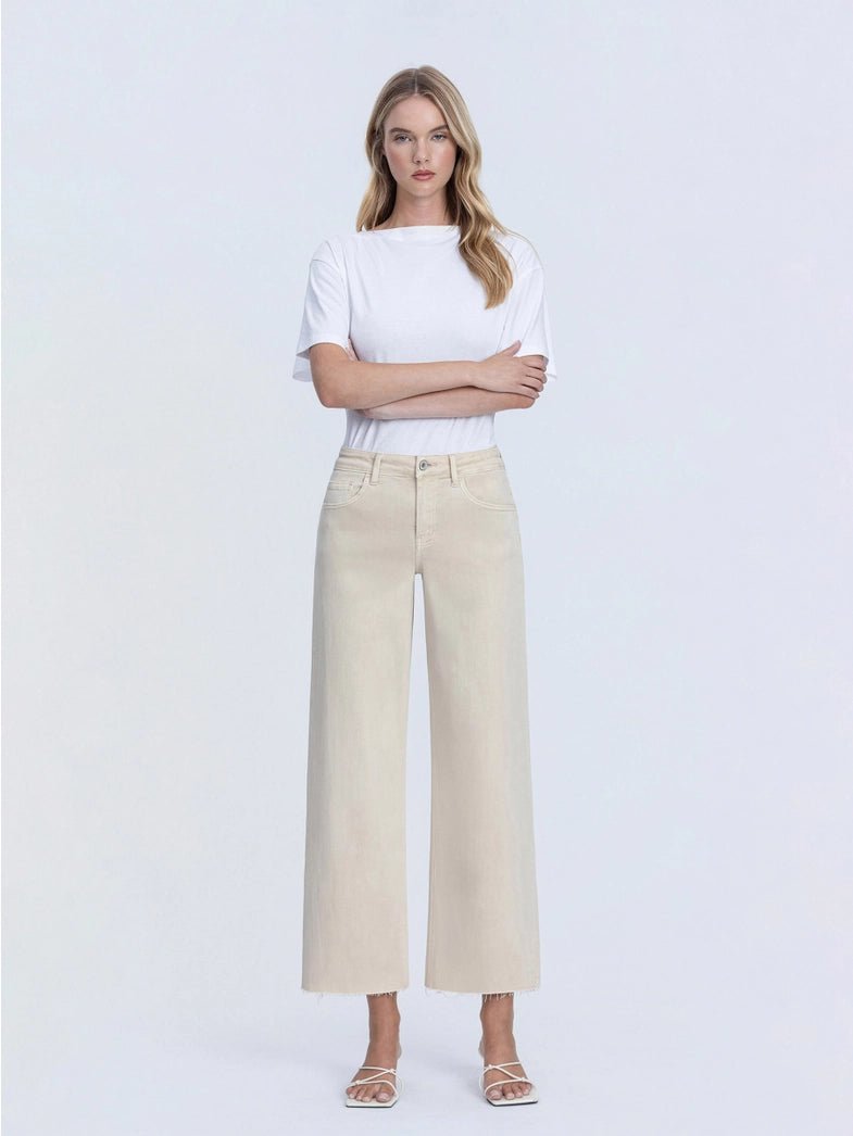 Cream Wide Leg Crop - Chatsworth Boutique