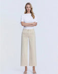 Cream Wide Leg Crop - Chatsworth Boutique