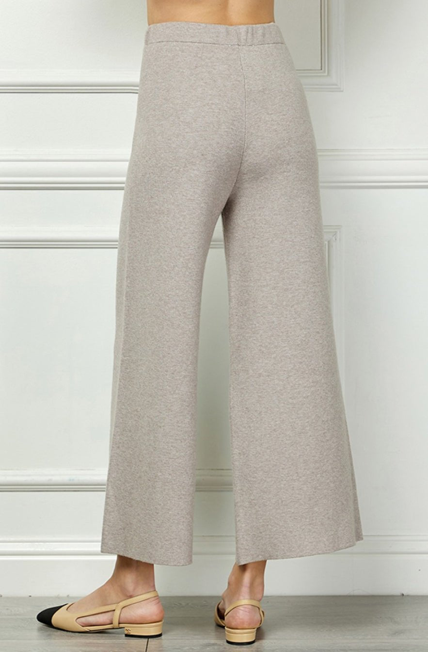 Cropped Wide Sweater Pants - Chatsworth Boutique