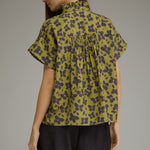 Cheetah Print Blouse Olive - Chatsworth Boutique