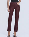 Coated High Rise Slim Straight