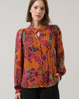Marven Floral Button Up Top