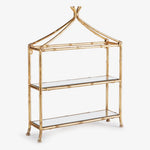 Daphne Tier Curio Shelf Gold - Chatsworth Boutique