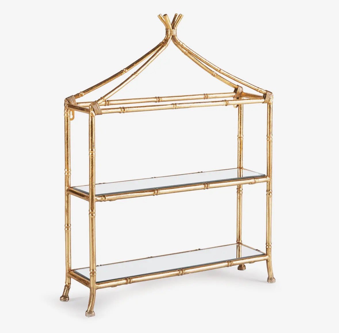 Daphne Tier Curio Shelf Gold - Chatsworth Boutique