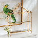 Daphne Tier Curio Shelf Gold - Chatsworth Boutique