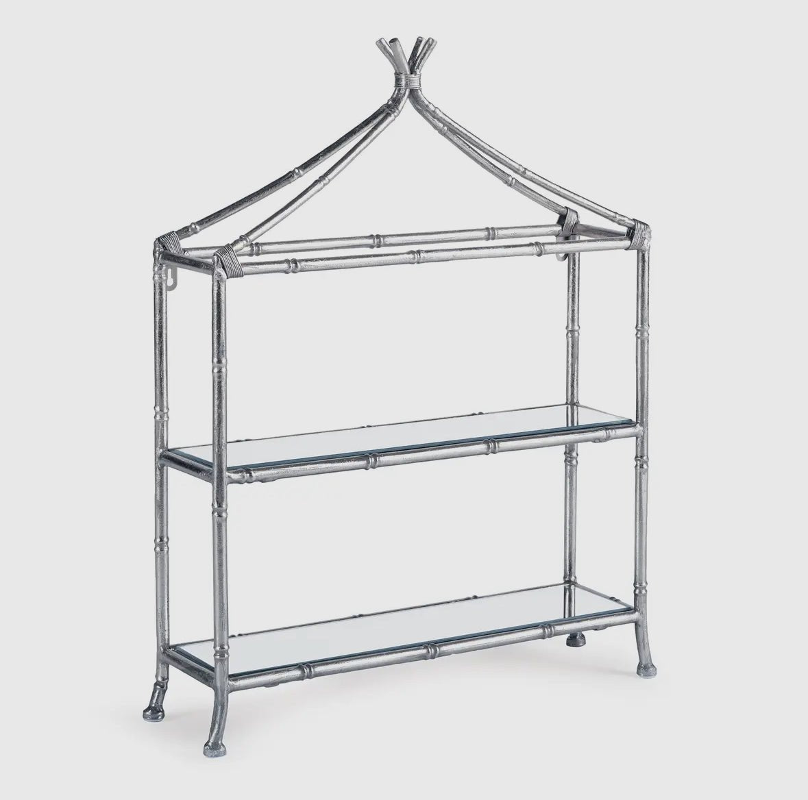 Daphne Tier Curio Shelf Silver - Chatsworth Boutique