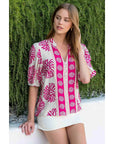 Pink Abstract Blouse