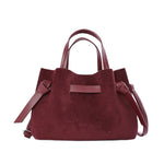 Suede Mini Trapeze Bag with Crossbody Strap, view 13