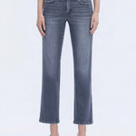 Mid Rise Grey Ankle Straight Jean - VERVET