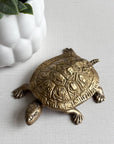 Antiqued Brass Turtle Box Tabletop Desk Decor | Home accents