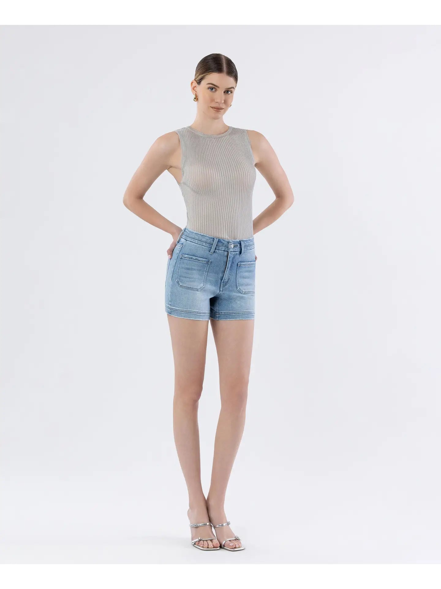 Denim Pocket Front Shorts - Chatsworth Boutique