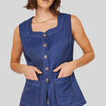 Denim Vest Top - Chatsworth Boutique