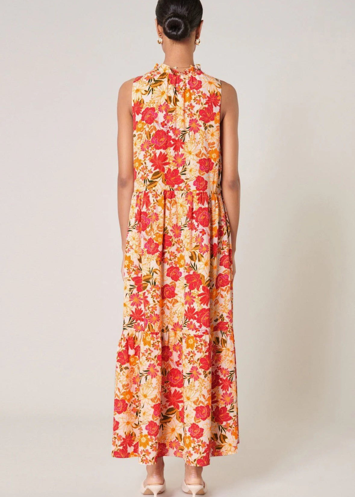 Didion Floral Split Neck Tiered Maxi Dress - Chatsworth Boutique