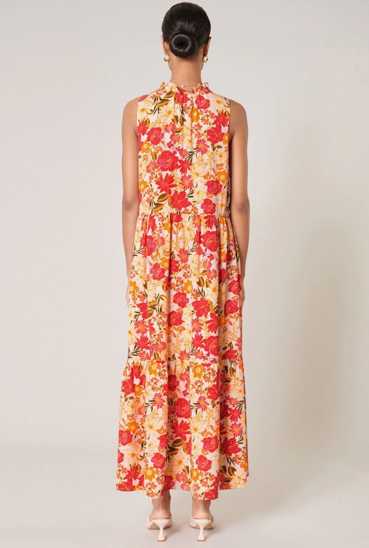 Didion Floral Split Neck Tiered Maxi Dress - Chatsworth Boutique