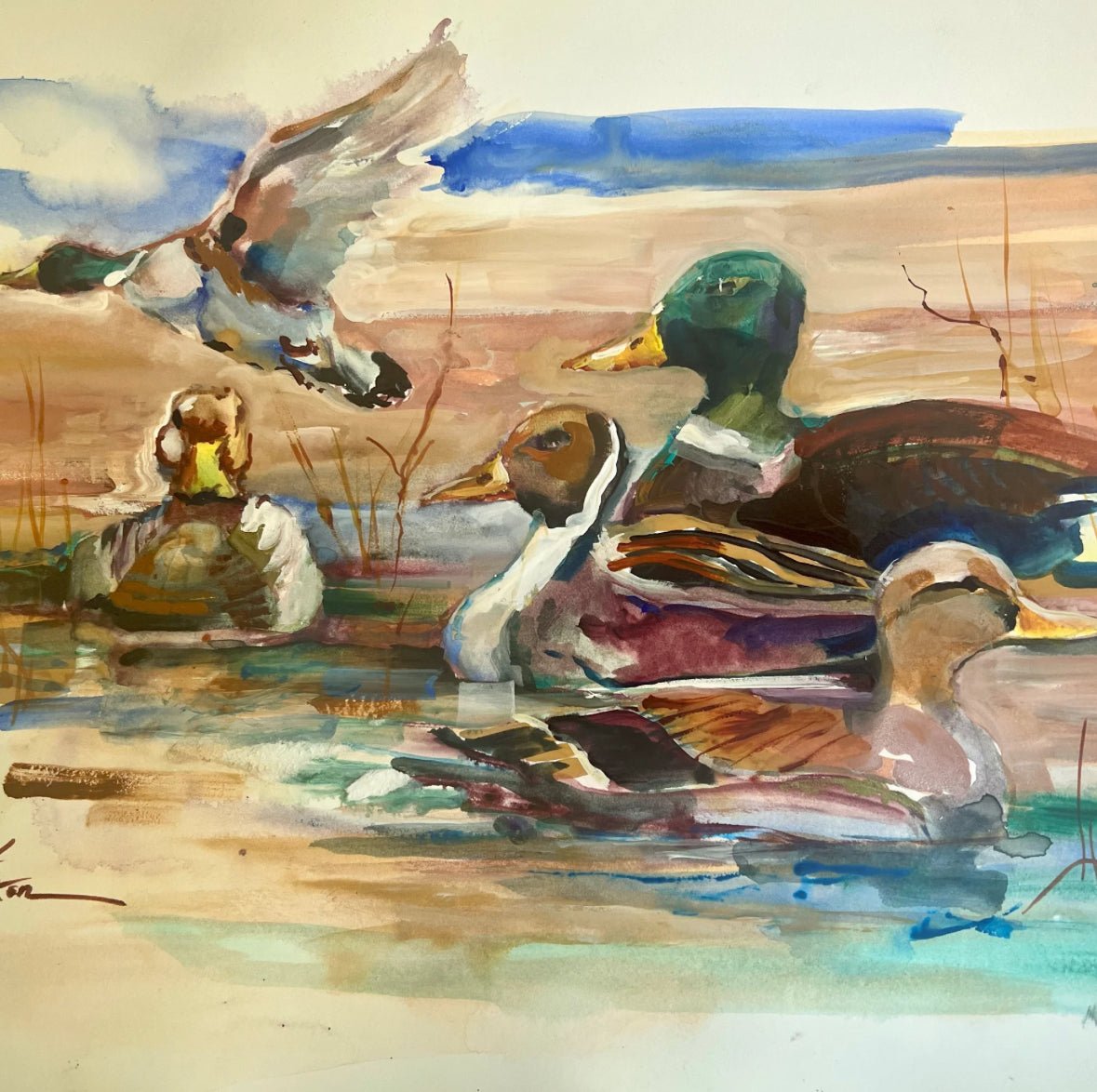 Ducks Sharing a Pond - Chatsworth Boutique