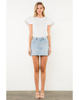 Ruffle Layered Flutter Sleeve Top